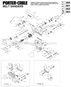Part Location Diagram of 839307 Porter Cable Gasket Gear HSG